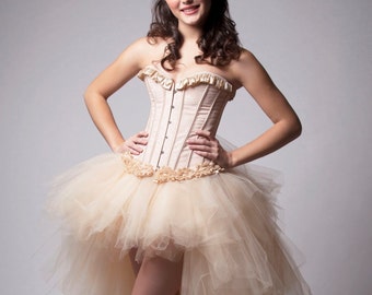 Custom Ivory Lace Corset Wedding Prom Dress Costume Evening Gown
