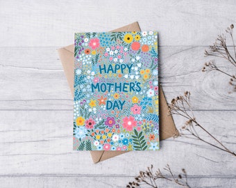 Floral Mother's Day Card, Card For Mothers Day, Sweet Mother's Day Card, Happy Mother's Day Card, Simple Mother's Day, Beautiful Card Mum