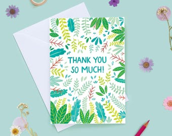 Thank You so Much Card, Luxury Thank You Card, Paper Cut