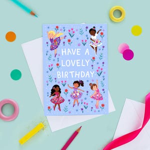 Carte d'anniversaire ballerine de tout âge, pour les filles, carte d'anniversaire ballerine, carte d'anniversaire filles, 2e, 3e, 4e, 5e, 6e, 7, 8e