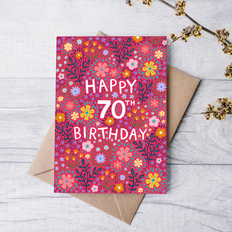 70th Birthday Card - Etsy UK