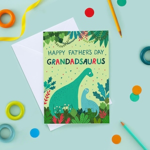 Bonne fête des pères carte grand-père, carte des enfants, carte grand-père des enfants, dinosaure fête des pères, pour grand-père, carte grand-père
