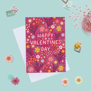 Floral Valentines Day Card, Classic Valentines Day Card, Valentines Day Card for girlfriend, Gorgeous Valentines Day Card, Beautiful