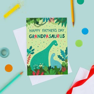 Bonne fête des pères carte grand-père, carte des enfants, carte grand-père des enfants, dinosaure fête des pères, pour grand-père, carte grand-père