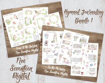 Bundle and Save - Hymnal Journaling Printable Bundle - Art Journaling Printable Kits - Bible Journaling - Junk Journal - French Farmhouse