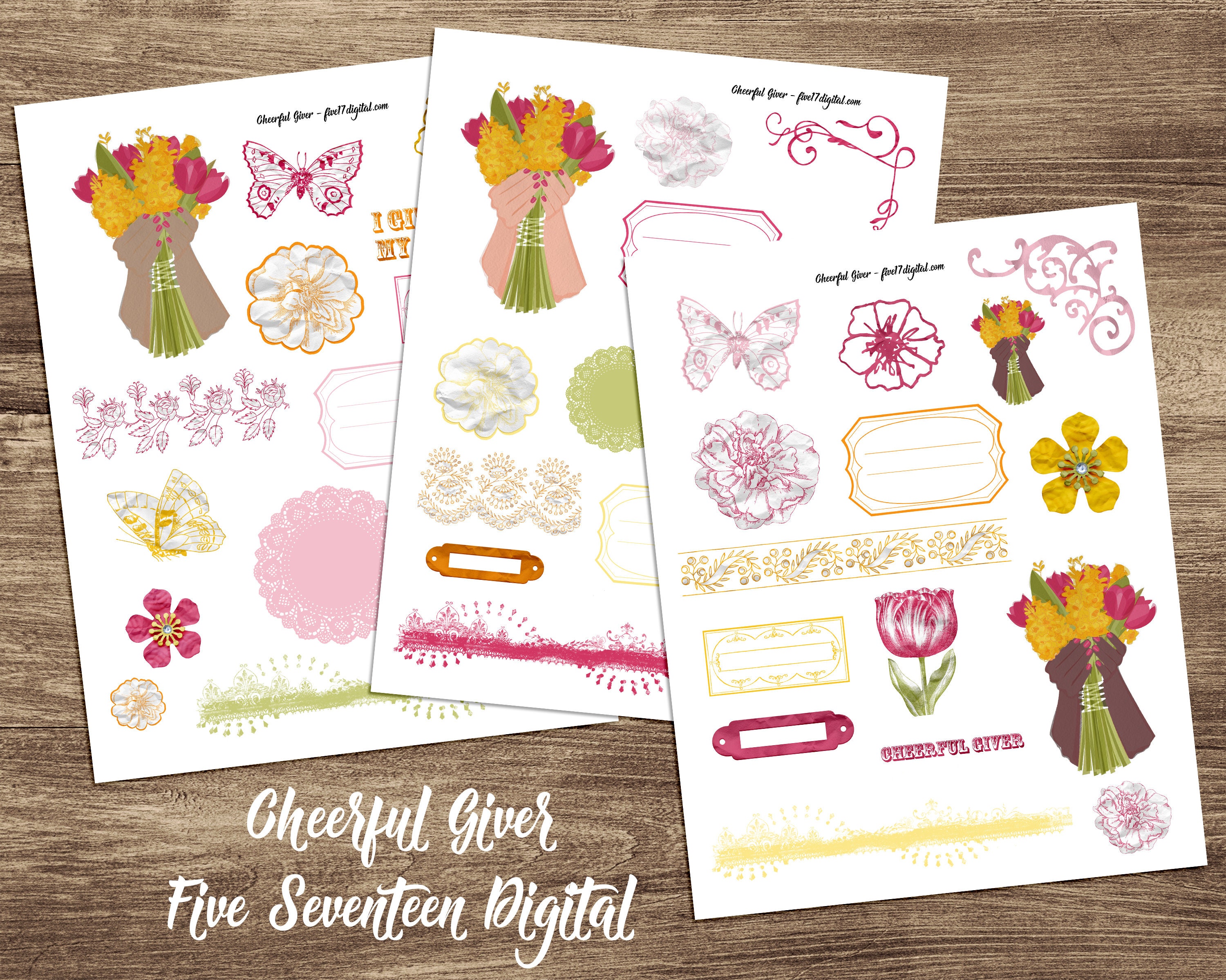 Cheerful Giver Bible Journaling Printable Kit Art Journaling Etsy Canada