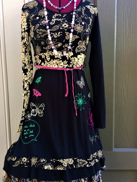 Desigual Design, Desigual Dress, Decorated Dress,