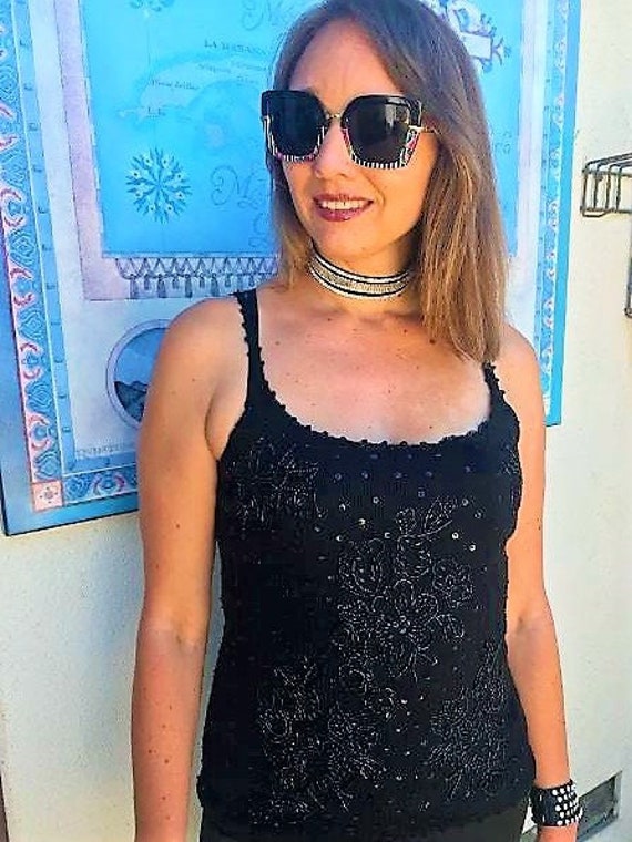 donna karan black top