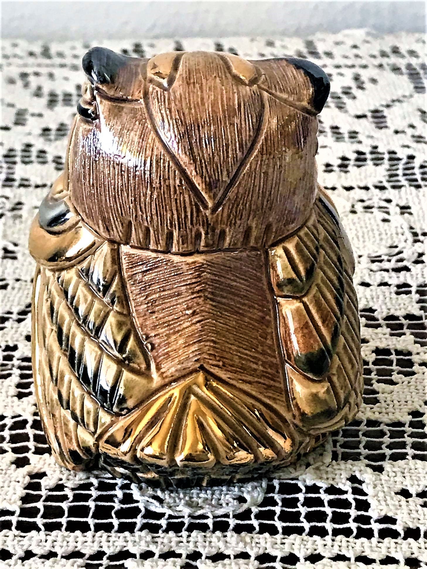 Artesania Riconada, Gold Owl Figurine, Made in Uruguay, so American ...