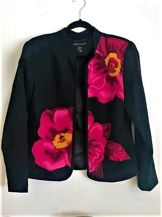 Black Jacket, Lovely Short Jacket, Cotton Jacket, 