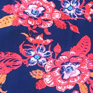 Free People Navy Blue and Orange Open Back Summer Dress - Size Medium image 6