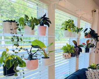 Window Plant Shelf | Hanging Shelf | Acrylic Plant Shelves | Plant Stand