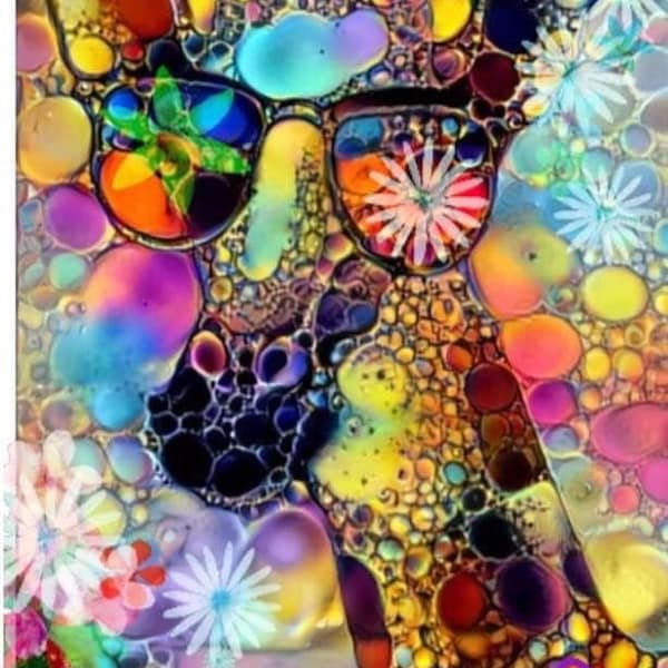 Art Print- Groovin Giraffe