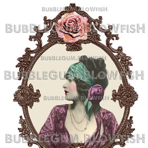 RoSe FrAmEd GyPsY fichier PNG individuel clipart numérique télécharger conception de T-shirt DIY
