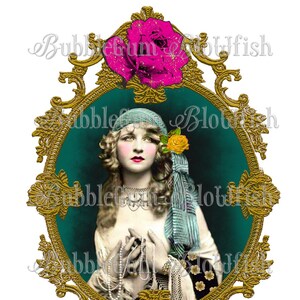 RoSe FrAmEd GyPsY #3 archivo PNG individual clipart digital descargar diseño de camiseta DIY
