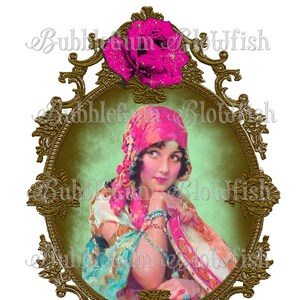 RoSe FrAmEd GyPsY #2 fichier PNG individuel clipart numérique télécharger DIY T-shirt design