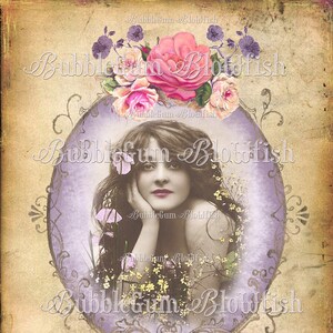 Pastel Lavender vintage GypSy Roses 11x14 Art numérique Télécharger