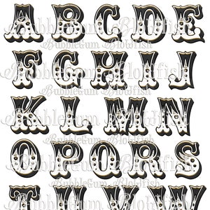 CiRcUs CaRniVal Alfabeto preto e branco Letras nova colagem de arquivo único Folha PNG "letras NÃO são separadas"