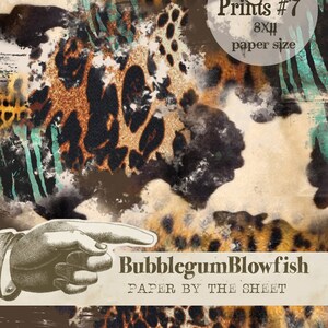 BubblegumBlowfish Paper by the Sheet Wild ANiMaL pRinT tExTuReS Digital art Télécharger « pas un article physique 8x11 US format de papier standard »
