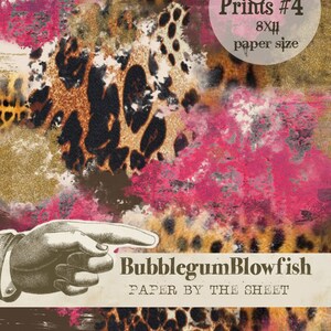 BubblegumBlowfish Paper by the Sheet Wild ANiMaL pRinT tExTuReS Digital art Télécharger « pas un article physique 8x11 US format de papier standard »