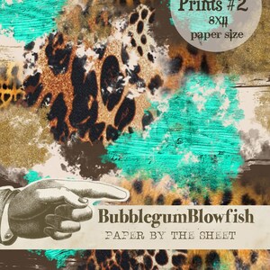 BubblegumBlowfish Paper by the Sheet Wild ANiMaL pRinT tExTuReS Digital art Télécharger « pas un article physique 8x11 US format de papier standard »