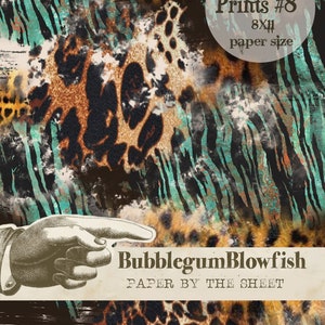 BubblegumBlowfish Paper by the Sheet Wild ANiMaL pRinT tExTuReS Digital art Télécharger « pas un article physique 8x11 US format de papier standard »