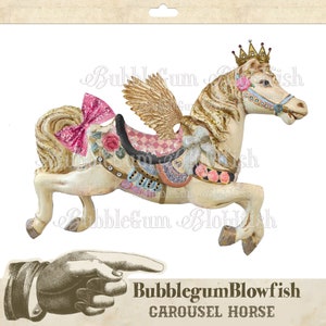 Cavalo Carrossel #2 Clipart Digital baixar arquivo Png individual