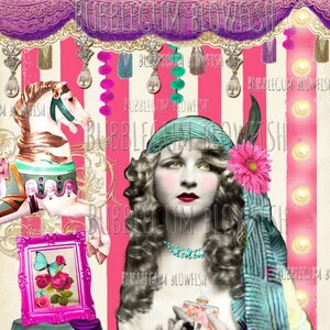 Télécharger lunatique CiRCuS Stripes défilante vif audacieux fun Vintage Gypsy Digital art