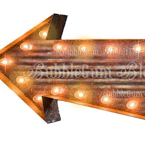 marquesina luz vintage retro flecha signo individual PNG archivo digital clipart descargar
