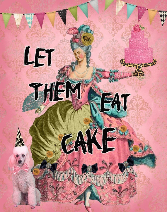 Marie Pink Damask 2 Let Them Eat Cake Pink Poodle Etsy