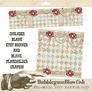 Ready Made EtSY bANNer set banner and placeholder this is NOT one of a kind DIY you add your text