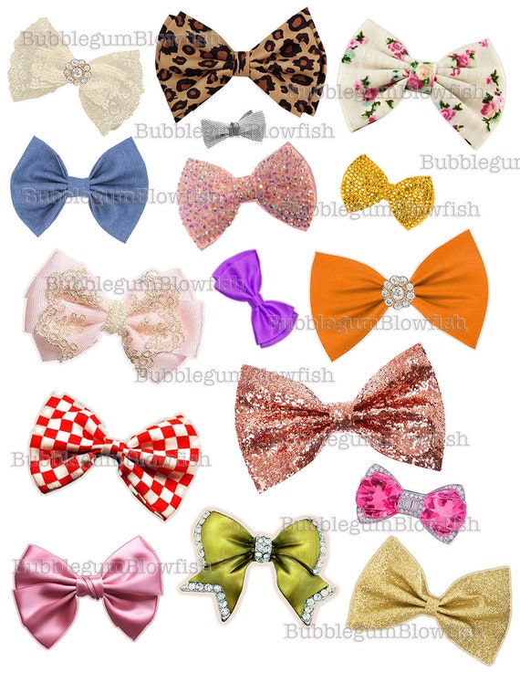 Bows Bowties bling bows glitter bow cheetah bow colorful bows Digital Graphic Design Elements