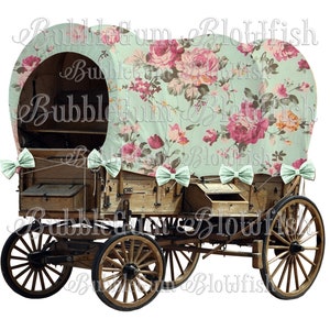 GyPsy WaGoN bebé flores azules individual PNG archivo clipart digital descargar