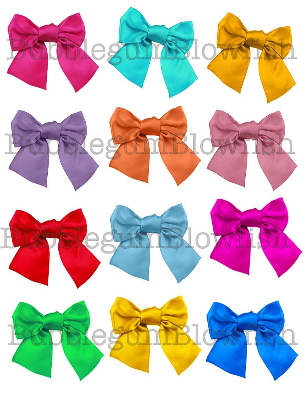 Bows Bowties bling bows glitter bow cheetah bow colorful bows Digital Graphic Design Elements