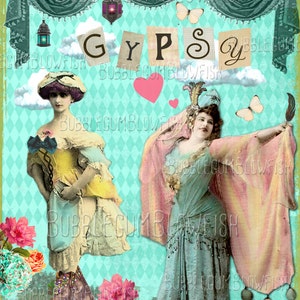Gypsy Girls divertido caprichoso gitano, basura, texas, recolectores Arte digital Descargar