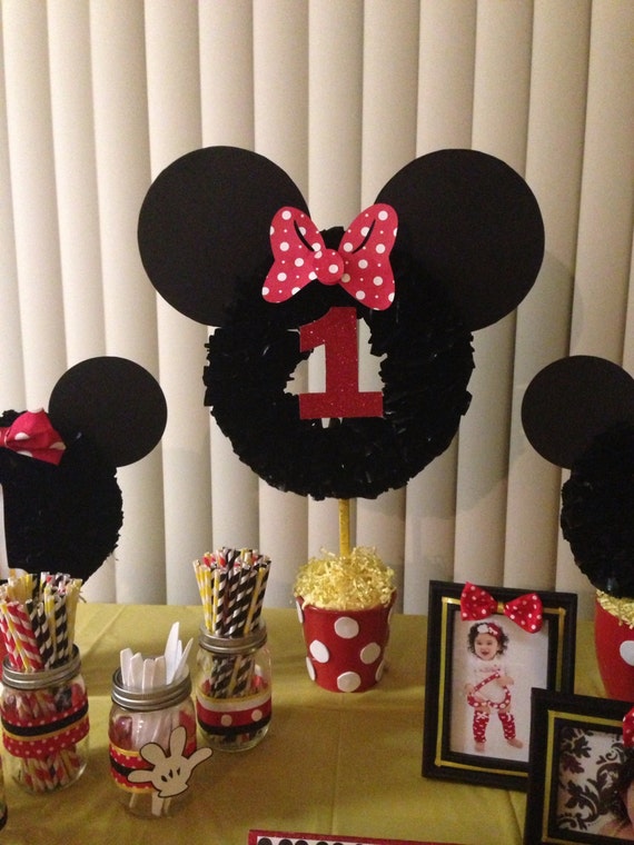 Items similar to Mickey Mouse centerpieces on Etsy