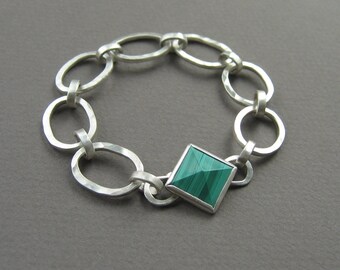 Malachit Verschluss Kette Armband