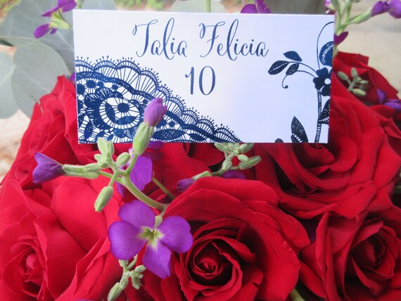 Vintage Foil Lace Escort/Place Card Il_570xn