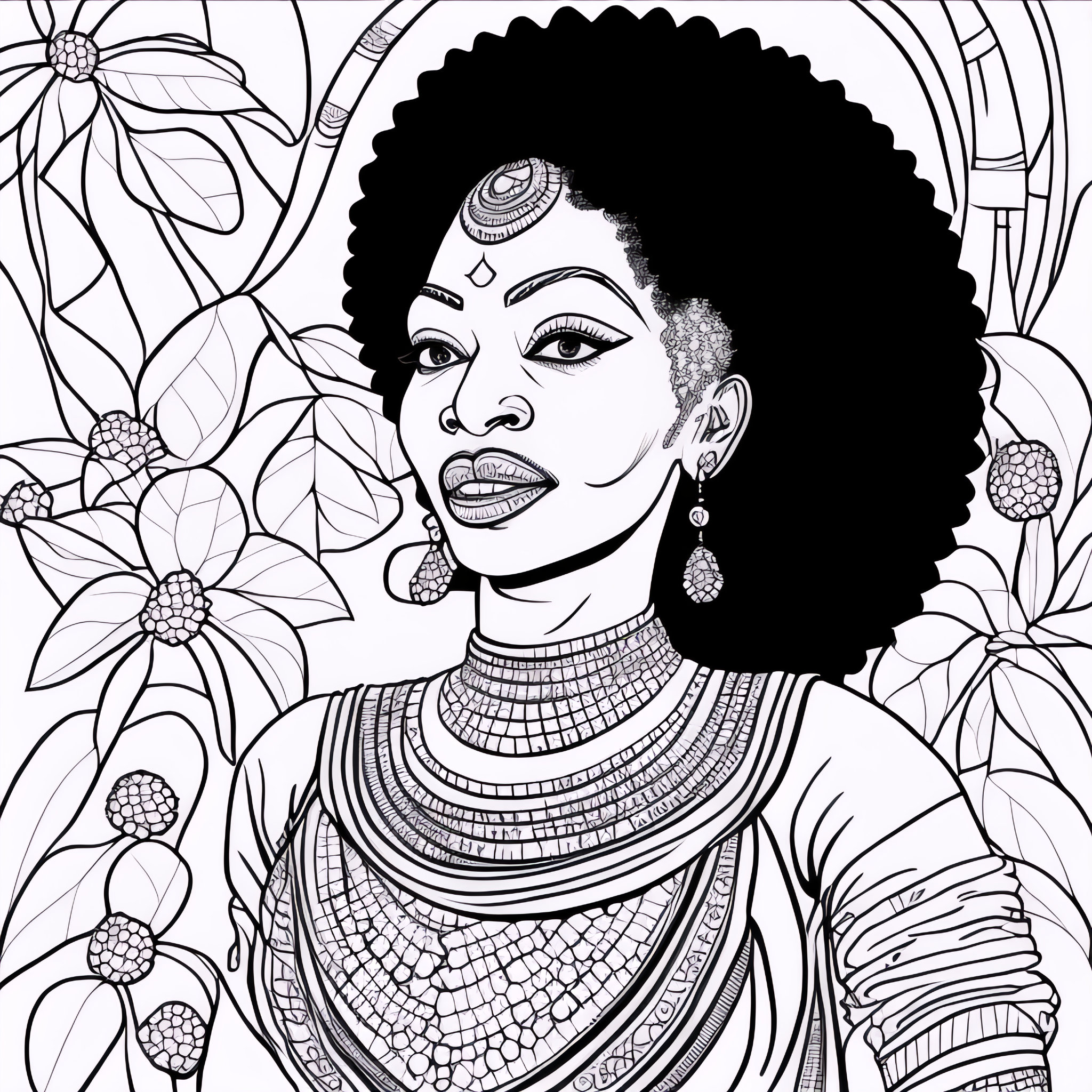21-beautiful-black-queen-coloring-pages-adult-coloring-etsy