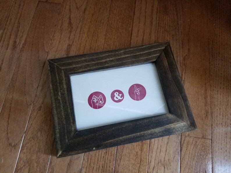 Custom Name in Sign Language W/custom Frame deluxe - Etsy