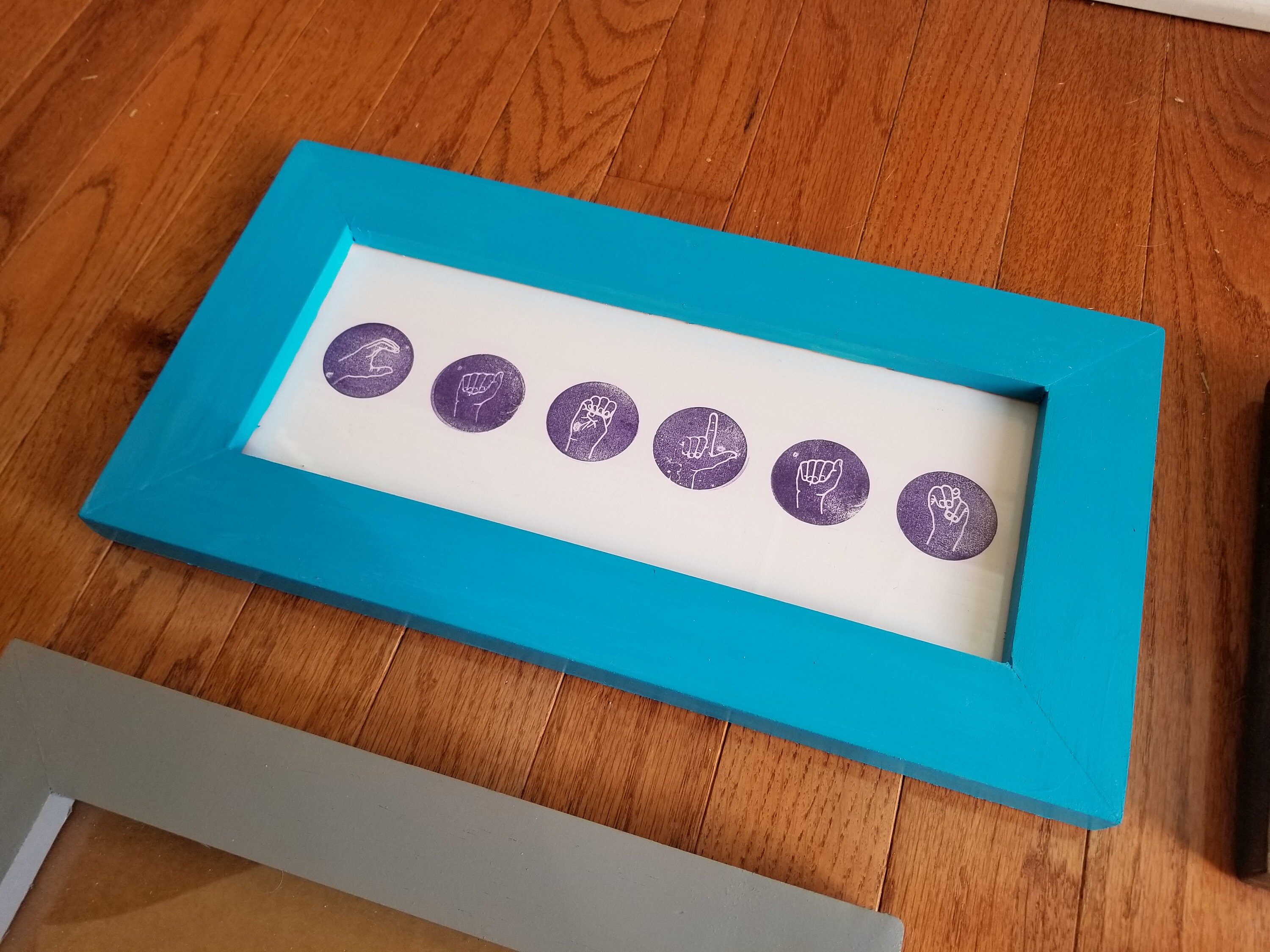 Custom Name in Sign Language W/custom Frame deluxe - Etsy