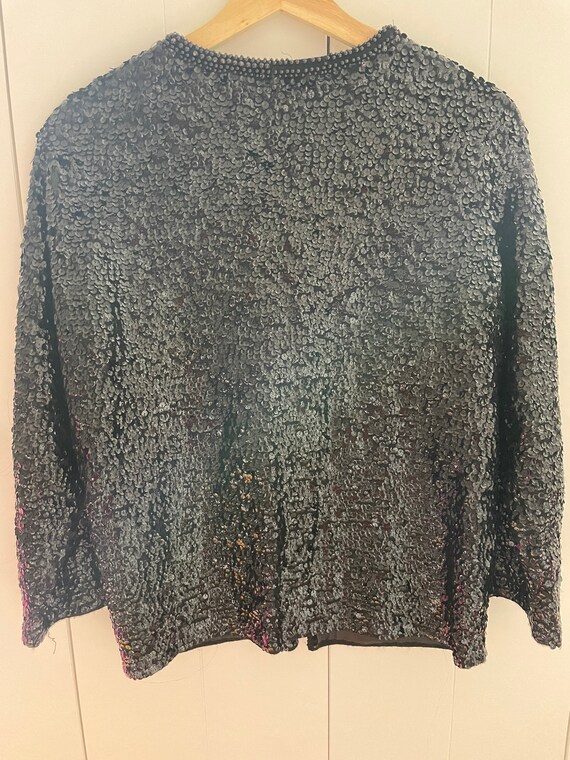 100% Wool Sequence Embellished Jacket Size Small - image 5