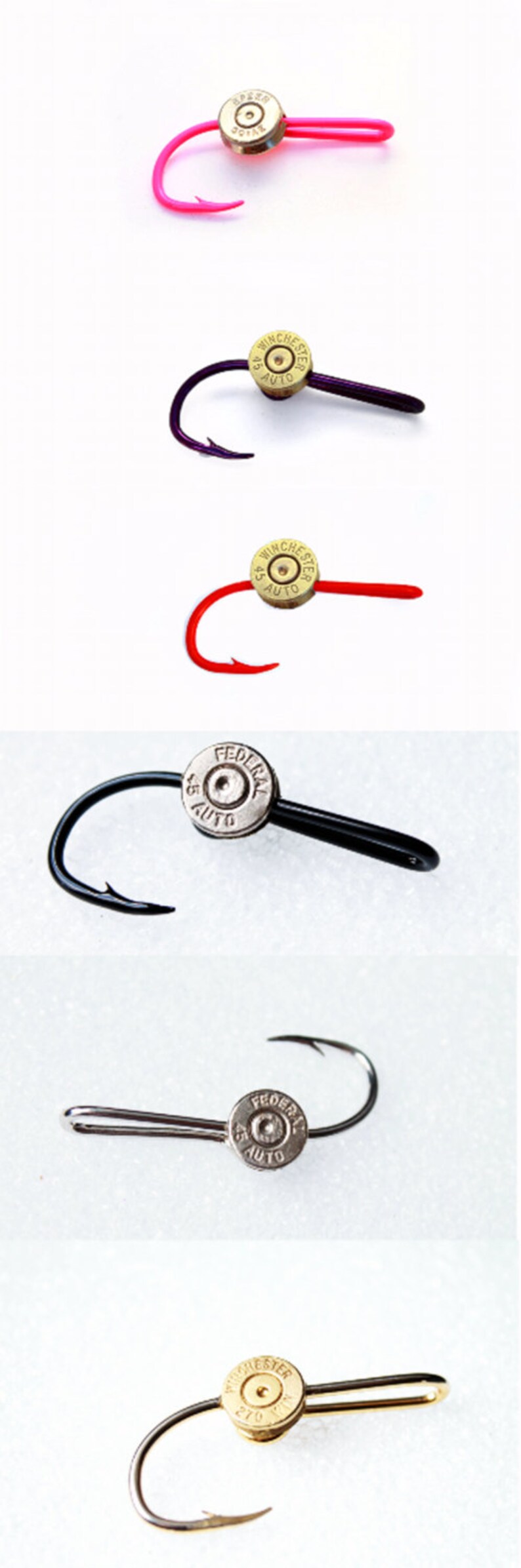 Fish Hook Hat Pin With Bullet Etsy