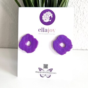 Lebendige bunte organische Ohrringe + eklektisch bunt + große Ohrringe + knalliger Sommerschmuck + flippige Ohrringe + boho retro