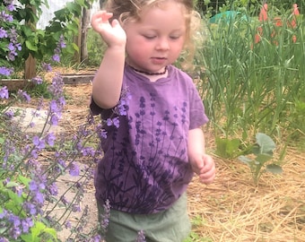 Ekologisk lavendel-t-shirt för barn