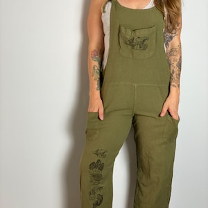 Hemp Blend Mushroom Overalls