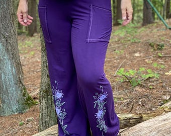 Passionflower Cotton Pocket Pants USA Made
