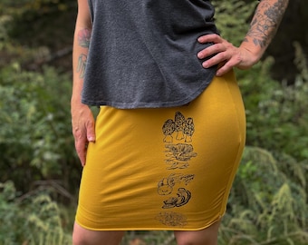 Mustard Mushroom Handmade Mama's Mini Collab Skirt