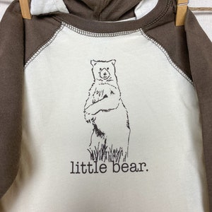 Little Bear Long Sleeve Infant Bodysuit with Hood and Ears