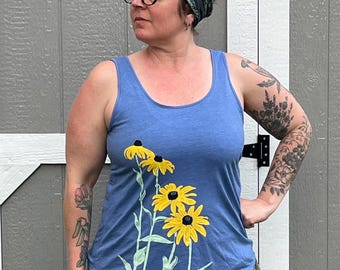 Black Eyed Susan Relaxed Triblend Tank